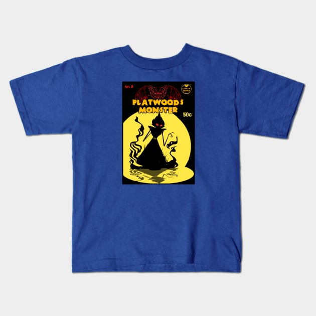 FLATWOODS MONSTER COMIC Kids T-Shirt by theanomalius_merch